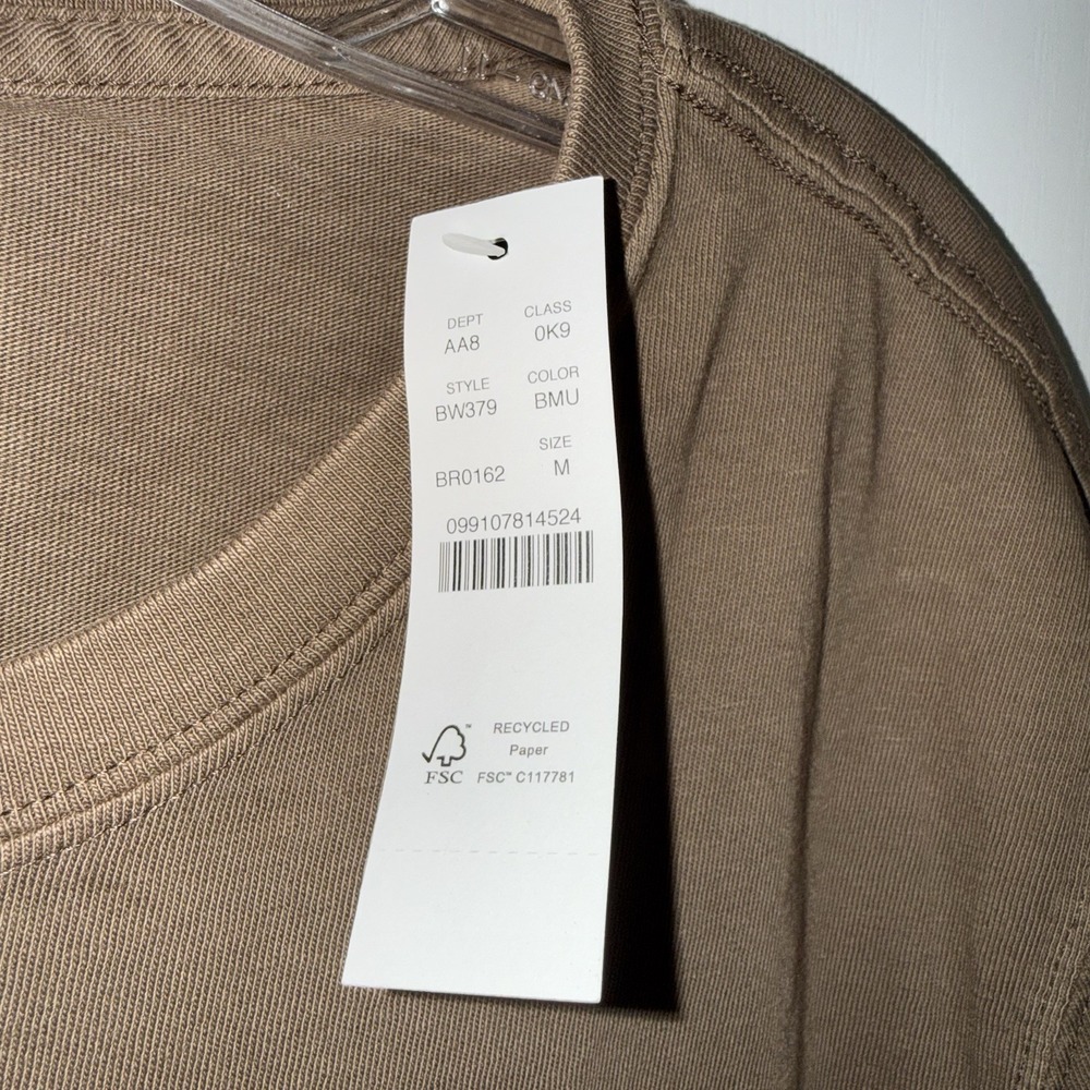 NWT J.Crew Brown Pocket Tee Vintage Jersey Relaxed Fit Mens Medium Cotton S/S - Picture 2 of 6